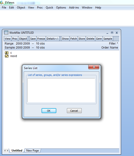 新手求助,关于eviews的设置