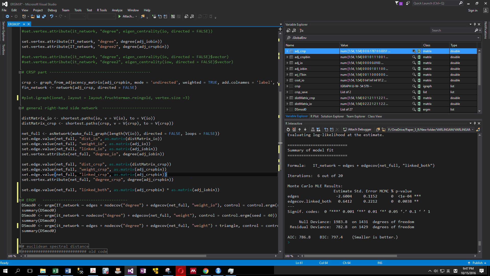 visual studio里写r程序太cool了