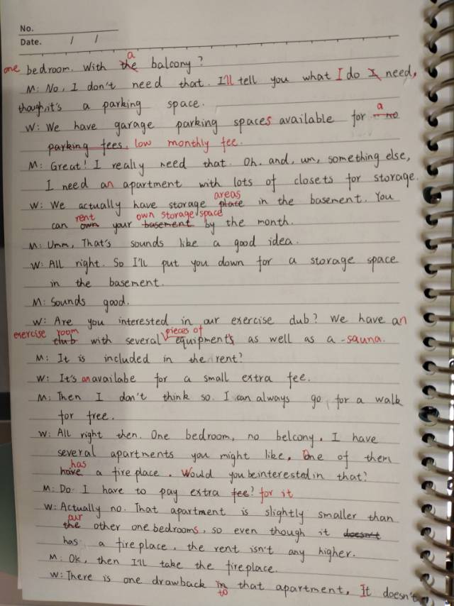 【学习笔记】练听力的对话听写