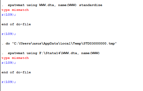 空间计量经济矩阵typemismatch