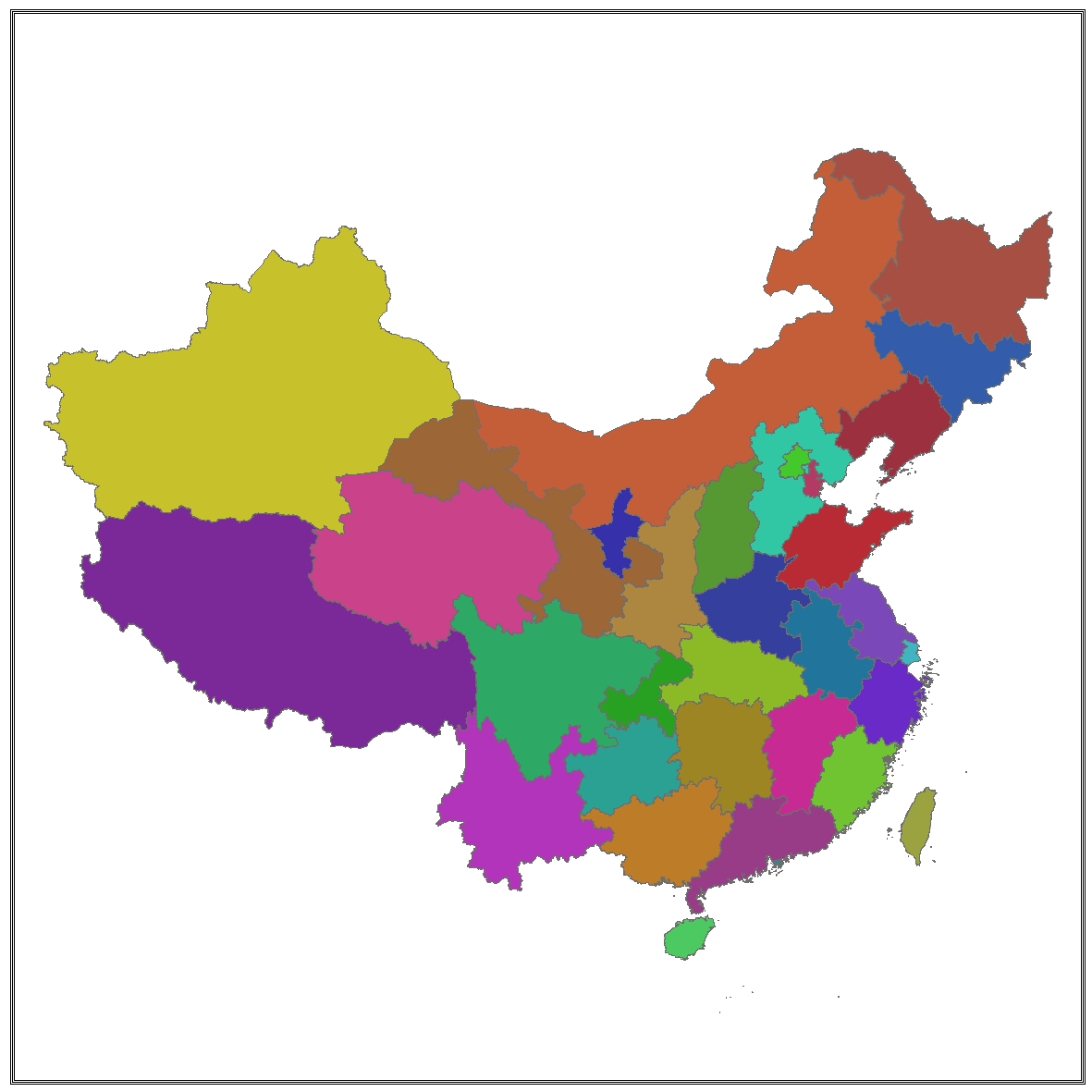 全国数据分享全国省级地市级县级政区图shp格