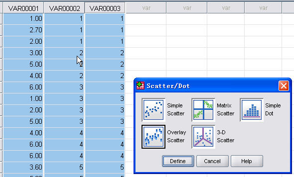 spss分组散点图图片